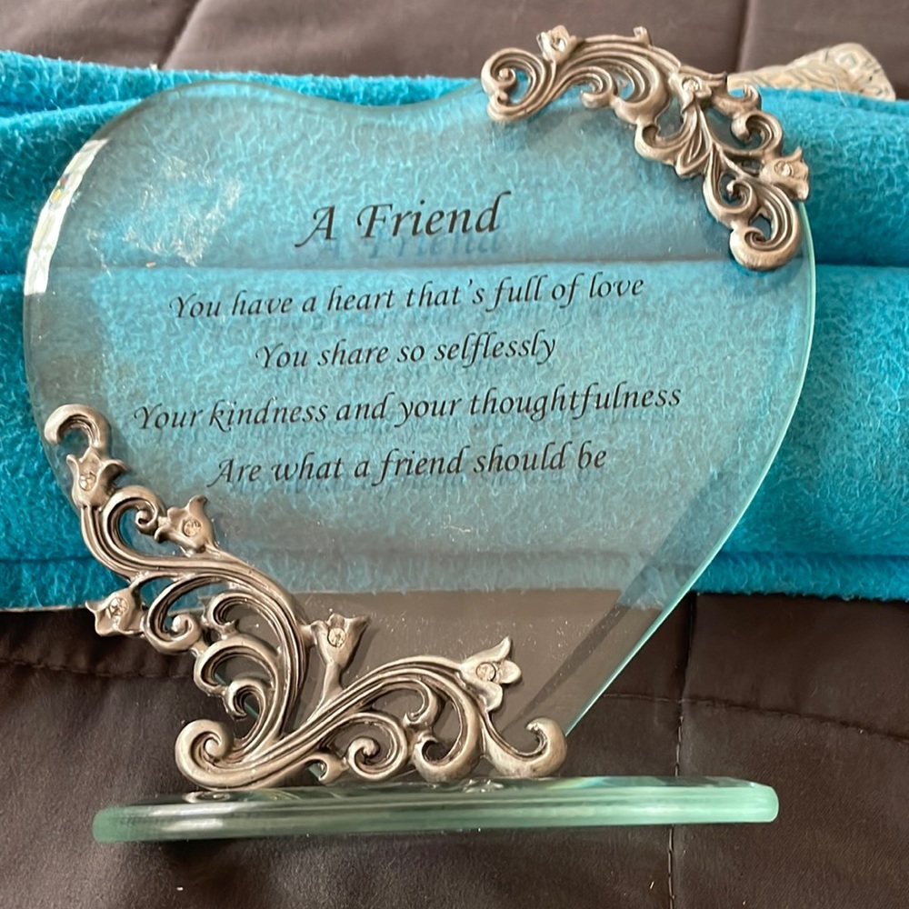 Friendship glass LNC plaque